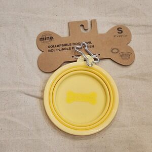 New Nordstrom Collapsible Silicone Dog Bowl Travel Food Water Small Yellow